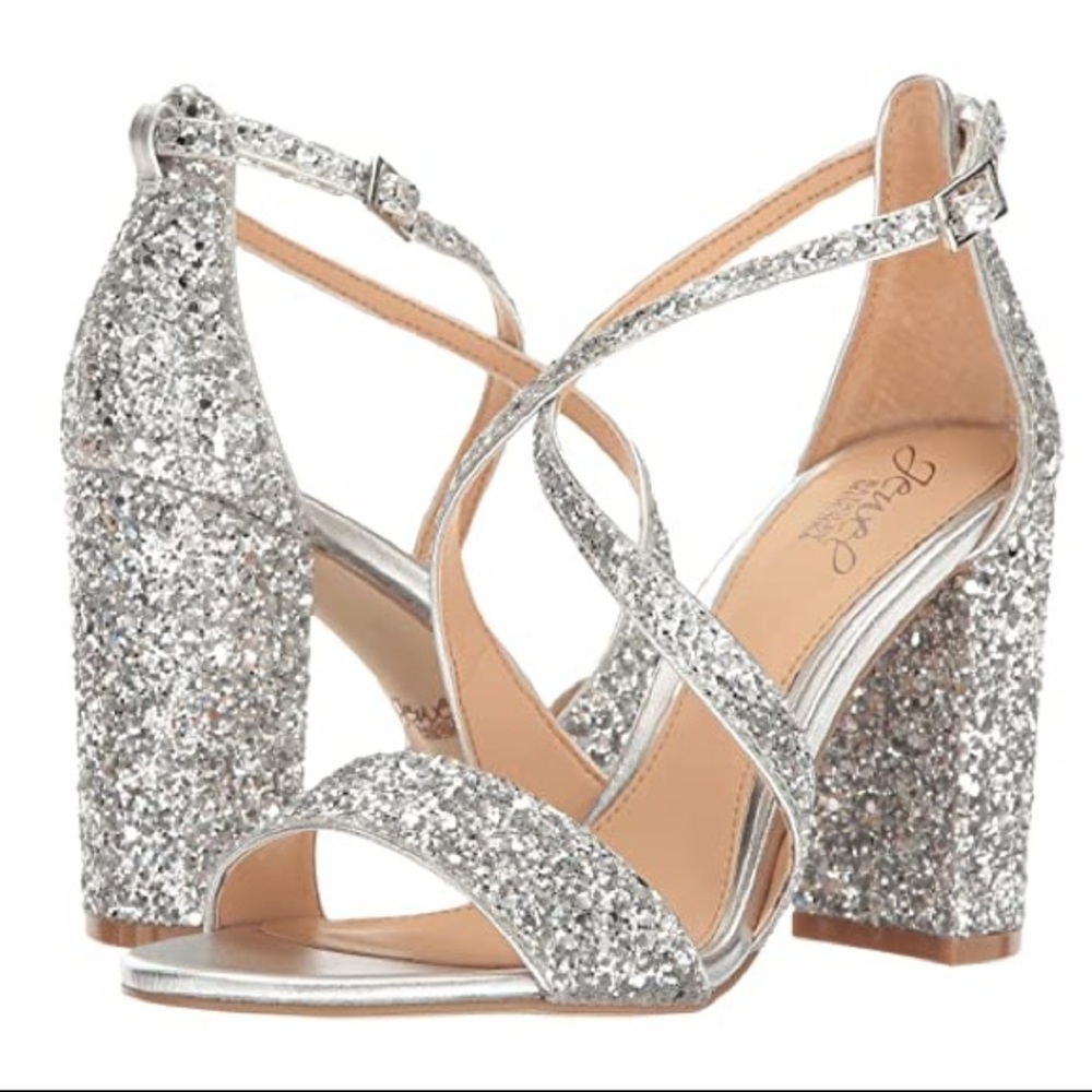 Silver Glitter Sandal